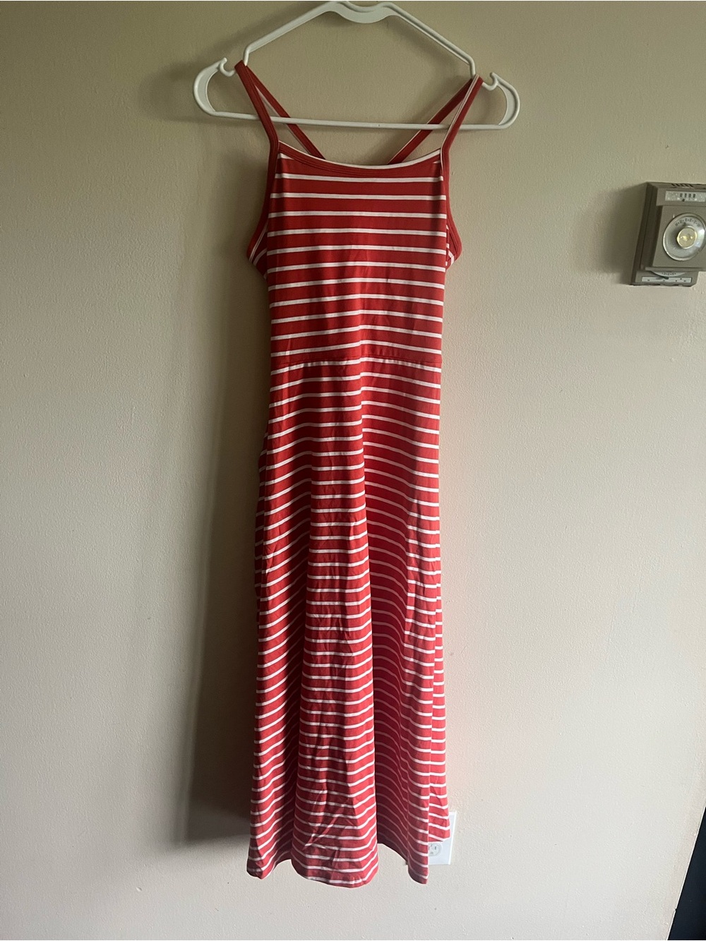 Red and White Striped Pact Dress